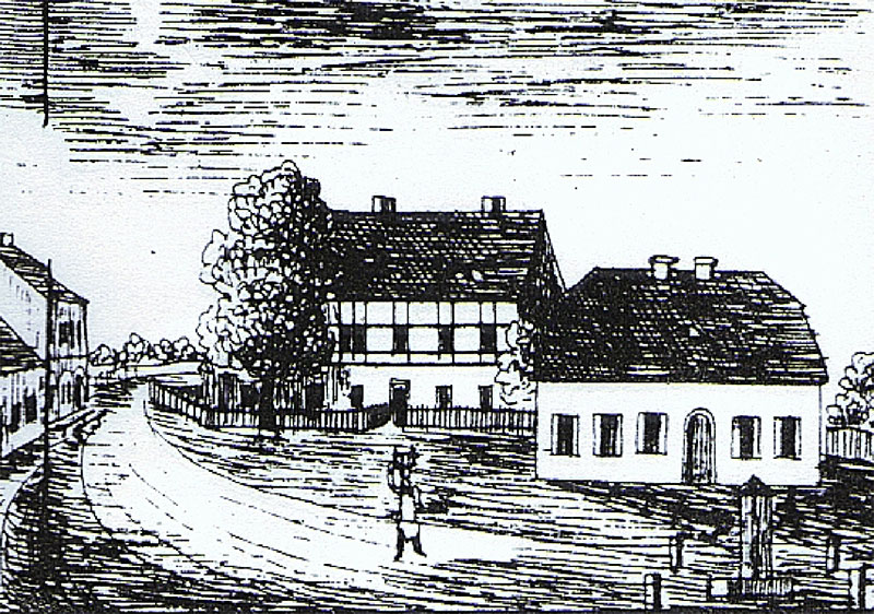 Historische Ansicht der standesherrlichen Hofeschmiede in Königsbrück
